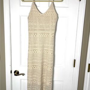 Freshman Cream Crochet Maxi Dress